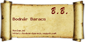 Bodnár Baracs névjegykártya